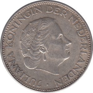 1960 SILVER 2 1/2 GULDEN NETHERLANDS - SILVER WORLD COINS - Cambridgeshire Coins