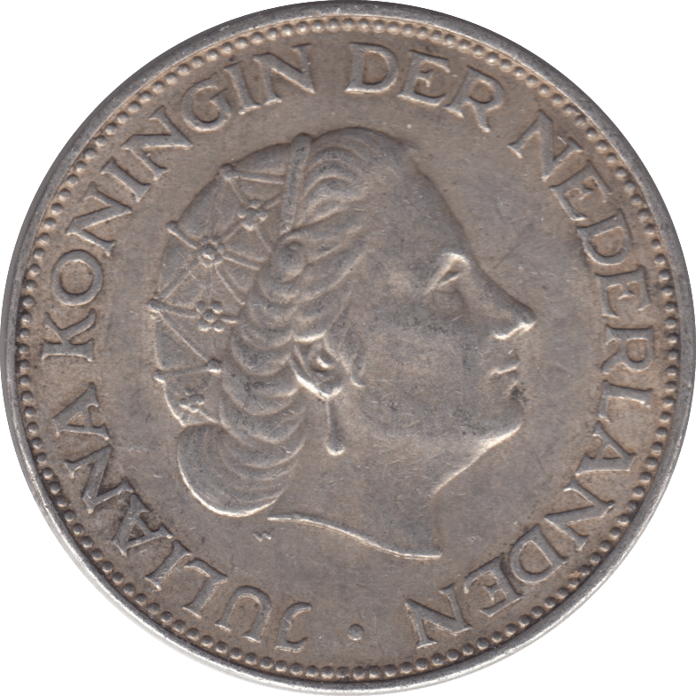 1960 SILVER 2 1/2 GULDEN NETHERLANDS - SILVER WORLD COINS - Cambridgeshire Coins