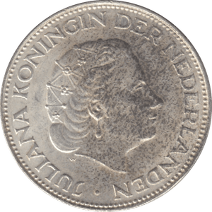 1960 SILVER 2 1/2 GULDEN NETHERLANDS - WORLD SILVER COINS - Cambridgeshire Coins
