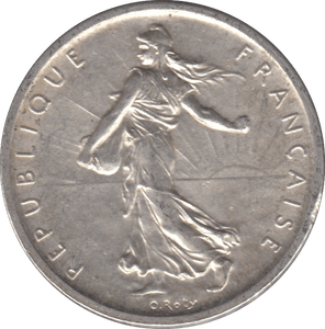 1960 SILVER 5 FRANCS FRANCE REF 1 - SILVER WORLD COINS - Cambridgeshire Coins