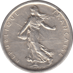 1960 SILVER 5 FRANCS FRANCE REF 3 - SILVER WORLD COINS - Cambridgeshire Coins