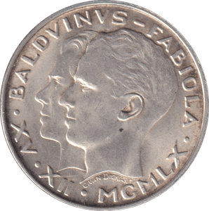 1960 SILVER 50 FRANCS BELGIUM - SILVER WORLD COINS - Cambridgeshire Coins