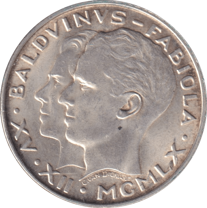 1960 SILVER 50 FRANCS BELGIUM - SILVER WORLD COINS - Cambridgeshire Coins