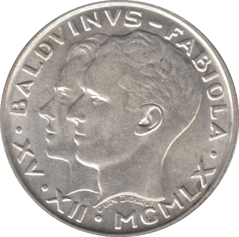 1960 SILVER 50 FRANCS BELGIUM - SILVER WORLD COINS - Cambridgeshire Coins