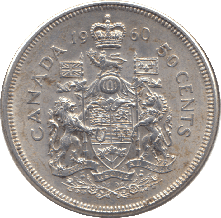 1960 SILVER FIFTY CENTS CANADA - WORLD SILVER COINS - Cambridgeshire Coins