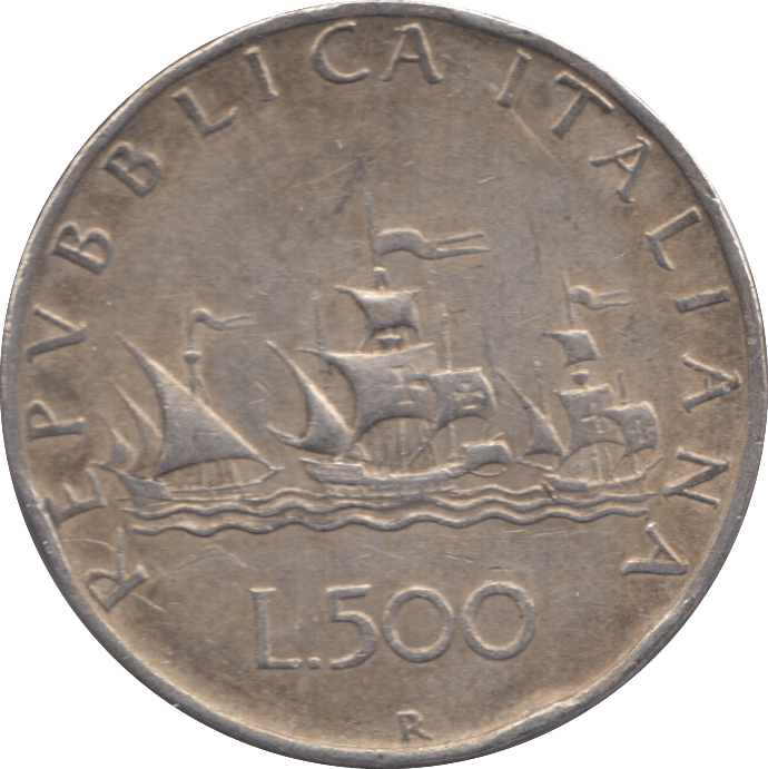 1960 SILVER ITALY 500 LIRA - SILVER WORLD COINS - Cambridgeshire Coins