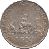 1960 SILVER ITALY 500 LIRA - SILVER WORLD COINS - Cambridgeshire Coins