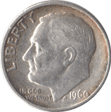 1960 SILVER ONE DIME USA - SILVER WORLD COINS - Cambridgeshire Coins