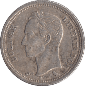 1960 SILVER VENEZUELA 25 CENTESIMOS - SILVER WORLD COINS - Cambridgeshire Coins
