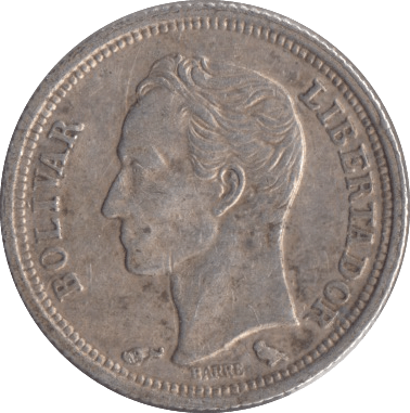 1960 SILVER VENEZUELA 25 CENTESIMOS - SILVER WORLD COINS - Cambridgeshire Coins