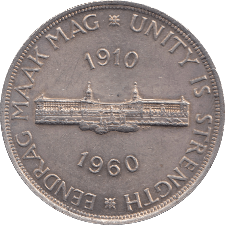 1960 SOUTH AFRICA SILVER 5 SHILLING - SILVER WORLD COINS - Cambridgeshire Coins