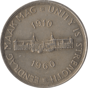 1960 SOUTH AFRICA SILVER 5 SHILLINGS - SILVER WORLD COINS - Cambridgeshire Coins