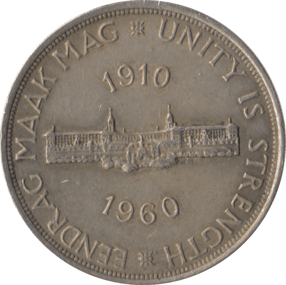 1960 SOUTH AFRICA SILVER 5 SHILLINGS - SILVER WORLD COINS - Cambridgeshire Coins