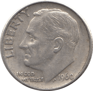 1960 USA SILVER DIME DENVER MINT - SILVER WORLD COINS - Cambridgeshire Coins