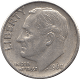 1960 USA SILVER DIME DENVER MINT - SILVER WORLD COINS - Cambridgeshire Coins