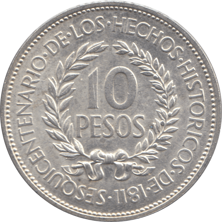 1961 10 PESOS URUGUAY - WORLD COINS - Cambridgeshire Coins