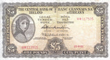 1961 £5 CENTRAL BANK OF IRELAND IRELAND BANKNOTE REF 104 - Irish Banknotes - Cambridgeshire Coins
