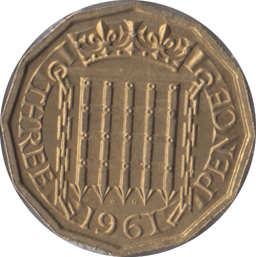 1961 BRASS THREEPENCE ( BU ) - Threepence - Cambridgeshire Coins