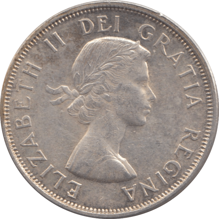 1961 CANADA 50 CENTS - WORLD SILVER COINS - Cambridgeshire Coins