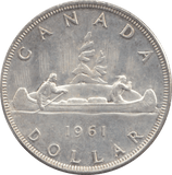 1961 CANADA SILVER ONE DOLLAR 9 - WORLD SILVER COINS - Cambridgeshire Coins
