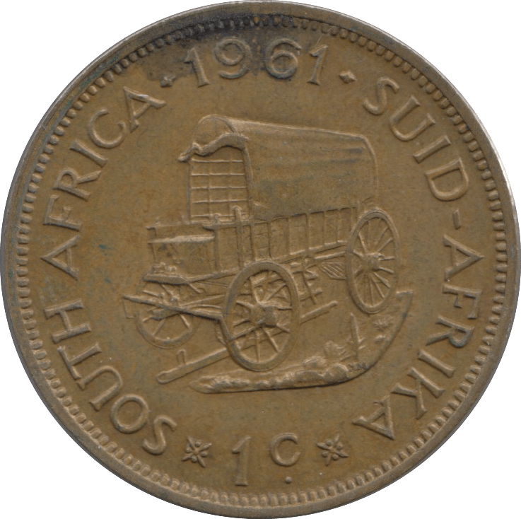 1961 ONE CENT SOUTH AFRICA - WORLD COINS - Cambridgeshire Coins