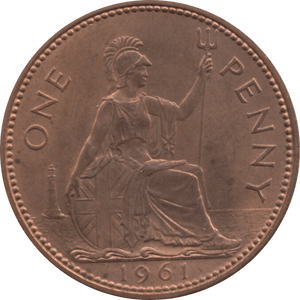 1961 PENNY 1 ( UNC ) 84 - Penny - Cambridgeshire Coins