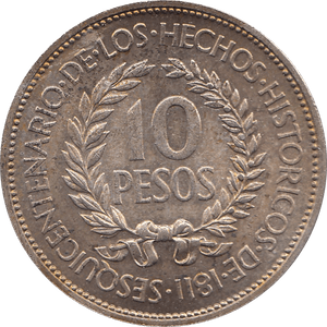 1961 SILVER 10 PESO URUGUAY - WORLD SILVER COINS - Cambridgeshire Coins