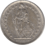 1961 SILVER 1/2 FRANC SWITZERLAND - SILVER WORLD COINS - Cambridgeshire Coins