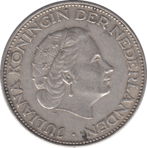 1961 SILVER 2 1/2 GULDEN NETHERLANDS - SILVER WORLD COINS - Cambridgeshire Coins