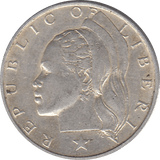 1961 SILVER 25 CENTS LIBERIA REF H71 - WORLD SILVER COINS - Cambridgeshire Coins