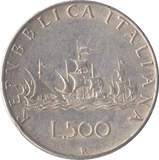 1961 SILVER 500 LIRA ITALY - SILVER WORLD COINS - Cambridgeshire Coins