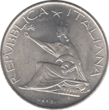 1961 SILVER 500 LIRA ITALY - SILVER WORLD COINS - Cambridgeshire Coins