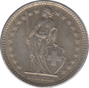 1961 SILVER BELGIUM 2 FRANCS - SILVER WORLD COINS - Cambridgeshire Coins