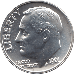 1961 SILVER DIME USA ( PROOF ) - SILVER WORLD COINS - Cambridgeshire Coins
