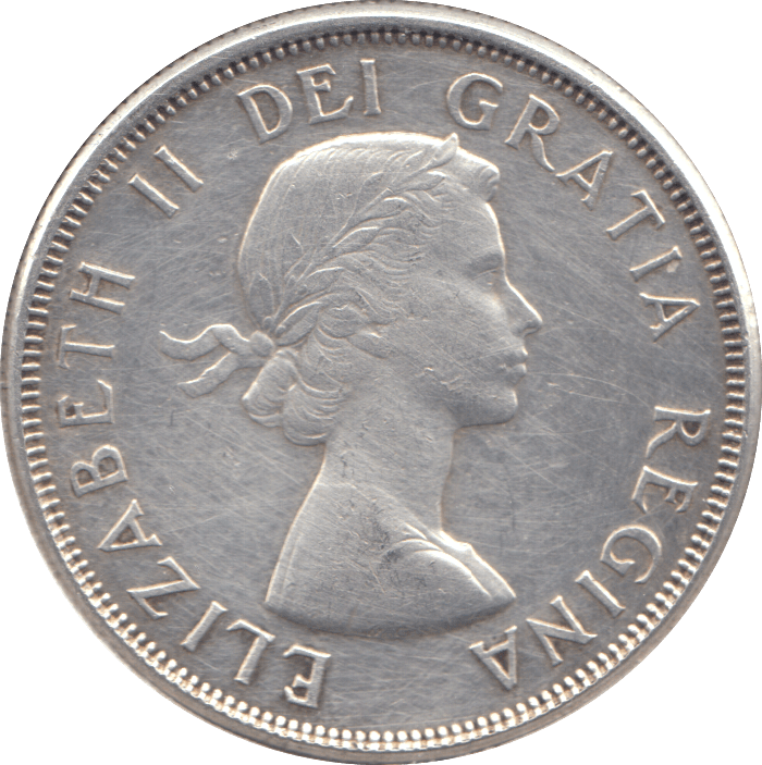 1961 SILVER FIFTY CENTS CANADA - WORLD SILVER COINS - Cambridgeshire Coins