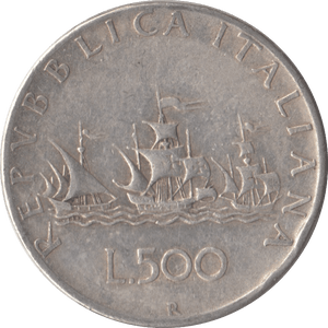 1961 SILVER ITALY 500 LIRA - SILVER WORLD COINS - Cambridgeshire Coins