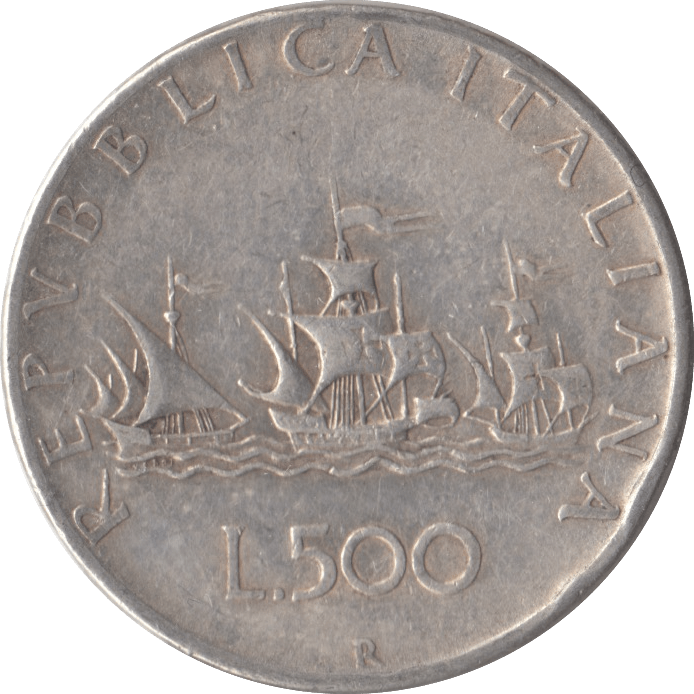 1961 SILVER ITALY 500 LIRA - SILVER WORLD COINS - Cambridgeshire Coins