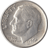 1961 SILVER ONE DIME USA - SILVER WORLD COINS - Cambridgeshire Coins