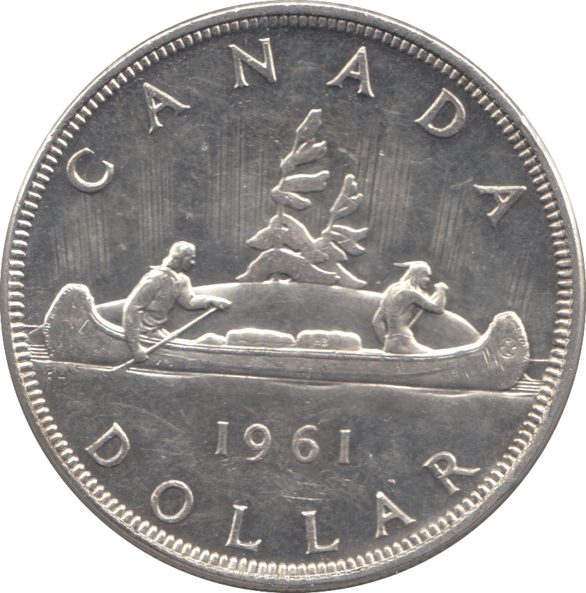 1961 SILVER ONE DOLLAR CANADA - WORLD SILVER COINS - Cambridgeshire Coins