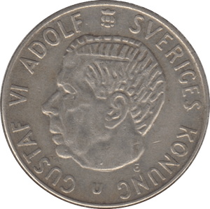 1961 SWEDEN SILVER 1 KRONA - WORLD COINS - Cambridgeshire Coins