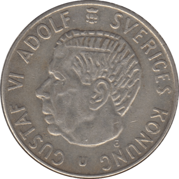 1961 SWEDEN SILVER 1 KRONA - WORLD COINS - Cambridgeshire Coins
