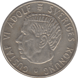 1961 SWEDEN SILVER 1 KRONA - WORLD COINS - Cambridgeshire Coins