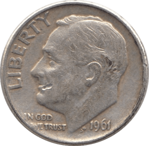 1961 USA SILVER DIME DENVER MINT - SILVER WORLD COINS - Cambridgeshire Coins