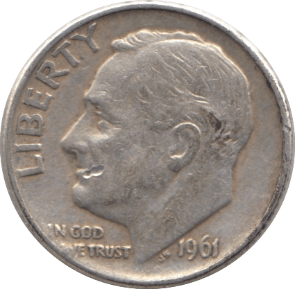 1961 USA SILVER DIME DENVER MINT - SILVER WORLD COINS - Cambridgeshire Coins