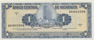 1962 1 CORDOBAS BANKNOTE NICARAGUA REF 912 - World Banknotes - Cambridgeshire Coins
