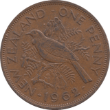 1962 1 PENNY NEW ZEALAND - WORLD COINS - Cambridgeshire Coins