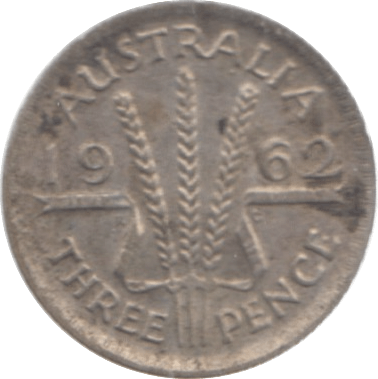1962 AUSTRALIA SILVER THREEPENCE - SILVER WORLD COINS - Cambridgeshire Coins
