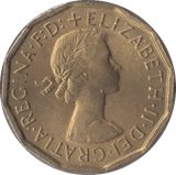 1962 BRASS THREEPENCE ( BU ) - Threepence - Cambridgeshire Coins