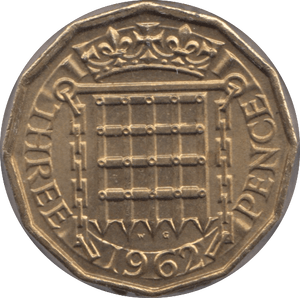 1962 BRASS THREEPENCE ( UNC ) - Threepence - Cambridgeshire Coins