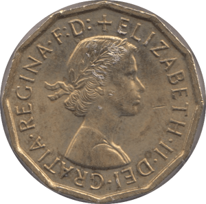 1962 BRASS THREEPENCE ( UNC ) - Threepence - Cambridgeshire Coins